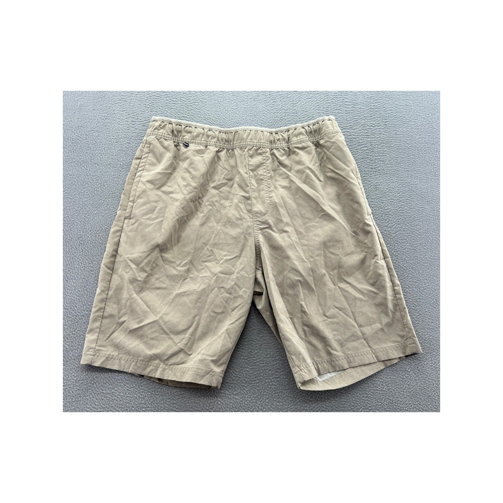 Voyager Shorts Mens Large Elastic Waist Outdoor Hiking Performance Khaki Tan